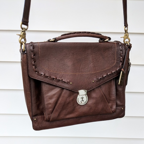Frye Handbags - Frye Melissa Satchel Briefcase Dark Brown NWOT